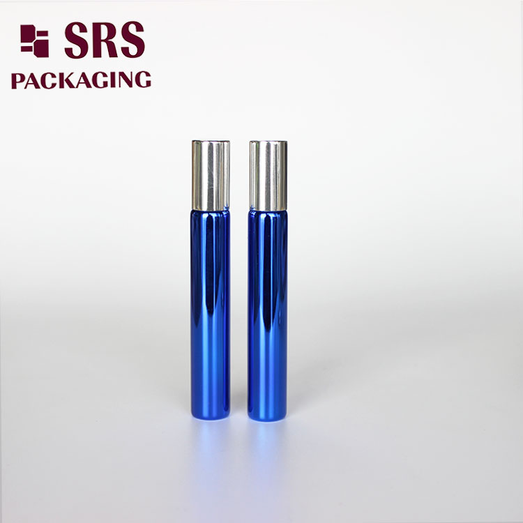 Painted Frosted Blue Glass Roller glass Ball Bottle 10ml Perfume